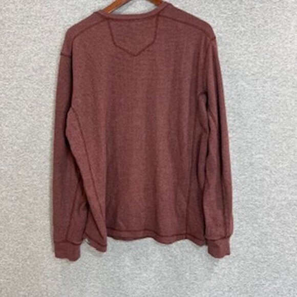 Eddie Bauer Men's Long Sleeve Shirt Size Large Maroon Henley Buttons - Picture 11 of 11